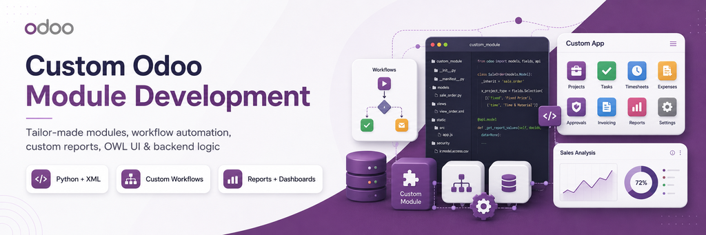 Custom Odoo Module Development & Workflow Automation
