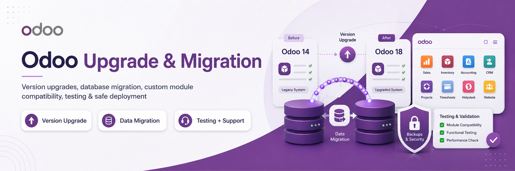 Odoo Version Upgrade, Migration & Data Import