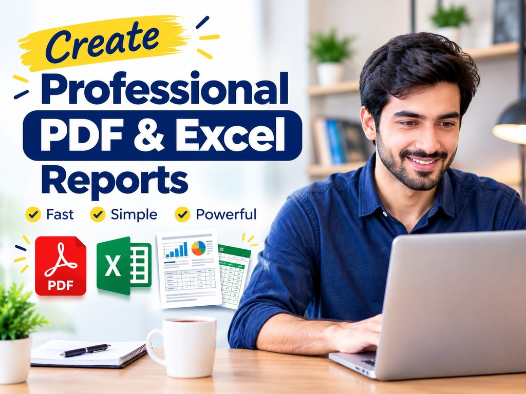 I will create professional PDF and Excel reports