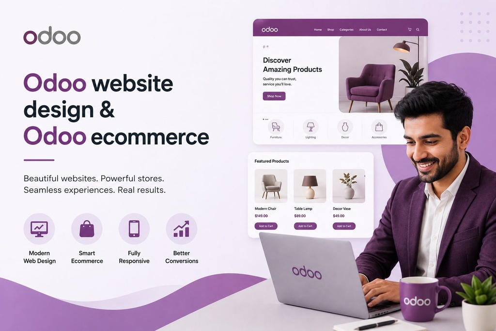 I will professional Odoo website design & Odoo ecommerce
