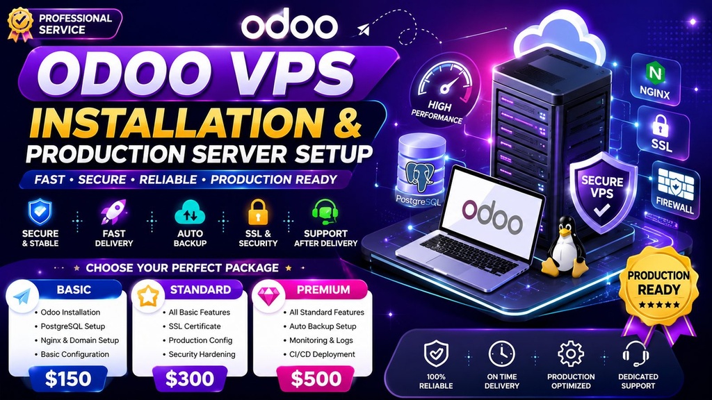 Odoo VPS Installation & Production Server Setup