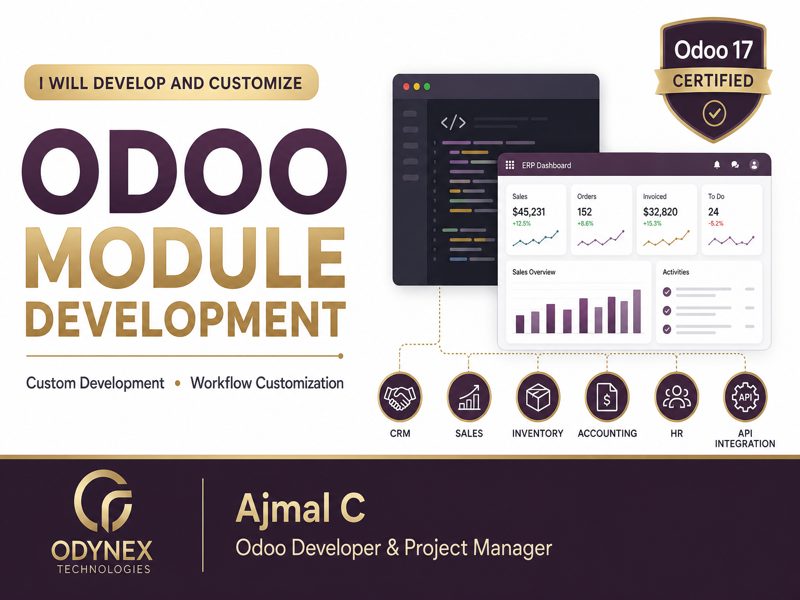Develop and customize Odoo modules for your business.
