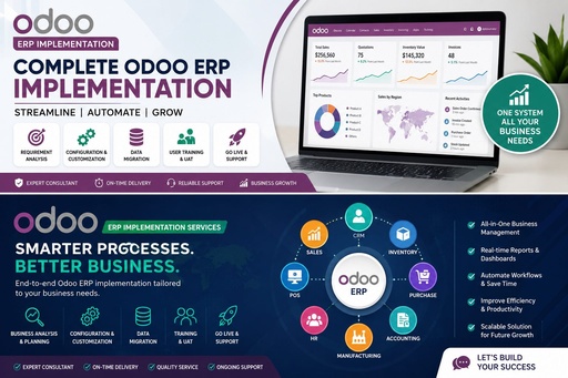 I will provide complete Odoo ERP implementation and consultation
