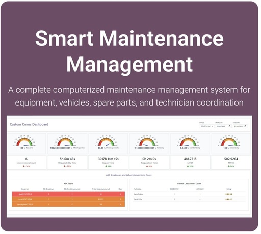 Maintenance equipments and vehicles