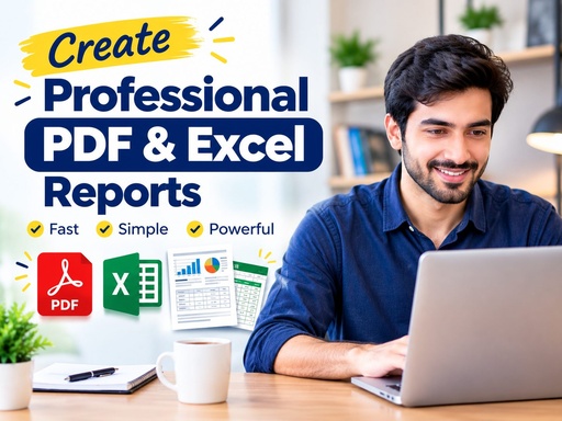 I will create professional PDF and Excel reports